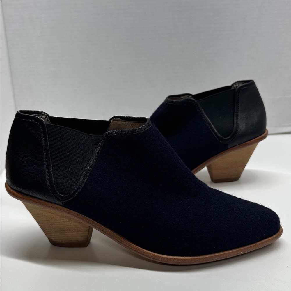 Matt Bernson Anthropologie Marlow Heeled Boots Wool Leather Ankle Booties 9